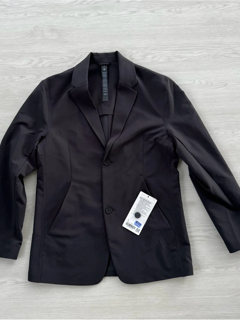 lululemon Men’s New Venture Button-Front Blazer (Medium, Black)